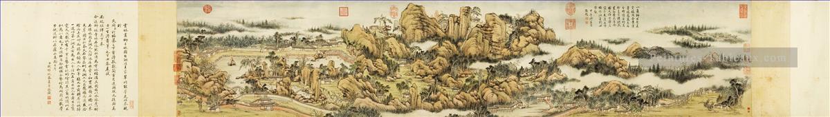 Qian weicheng lion forêt Art chinois traditionnel Peintures à l'huile